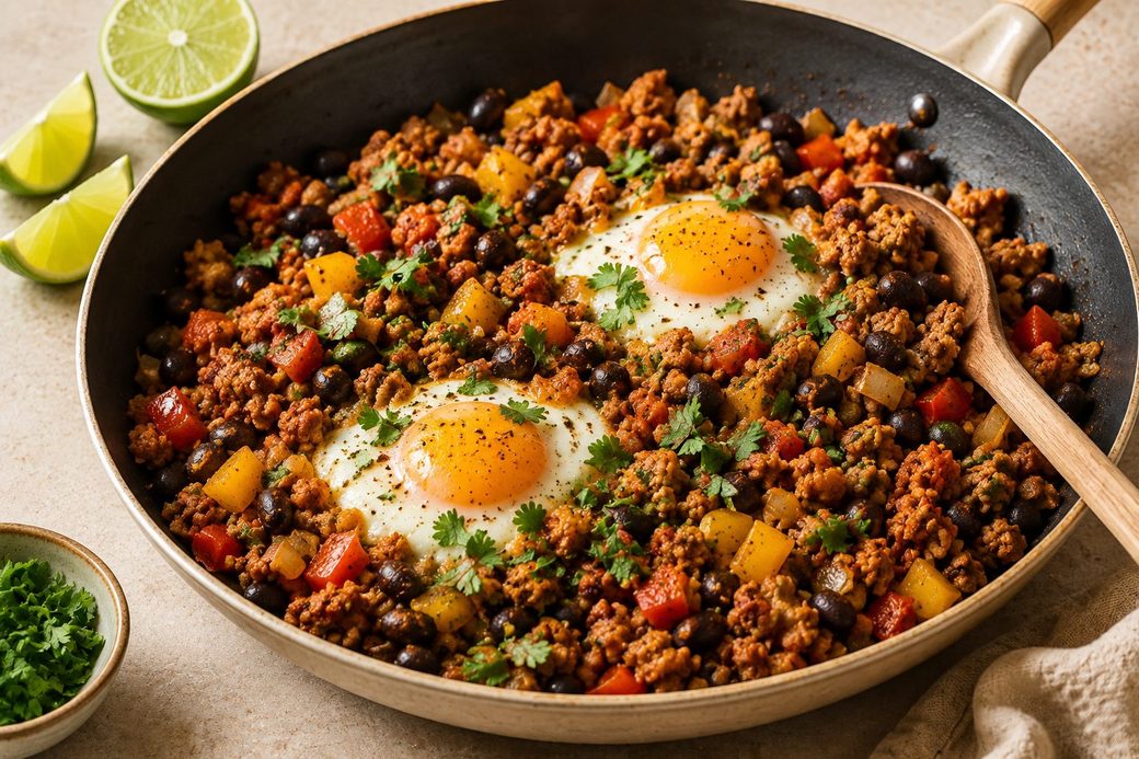 One-Pan Turkey & Bean Hash